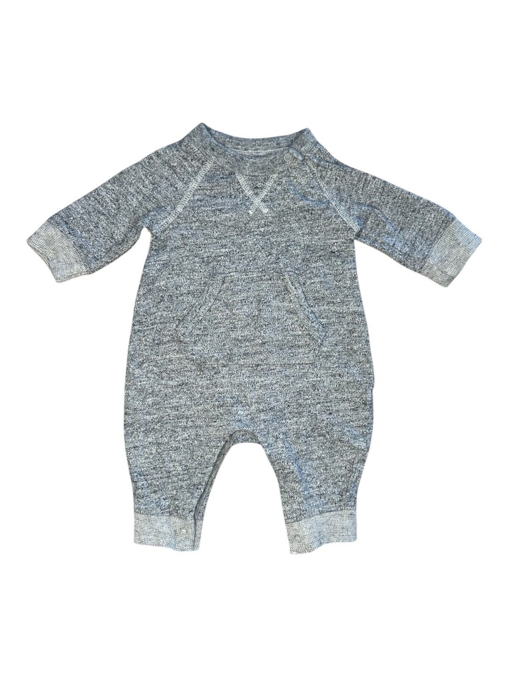 Gap 0-3M Gray Long Sleeve Sweater Romper